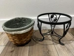 Longaberger Wrought Iron Stand Flora Basket Liner & Protector Planter. Fixed Price $99.99.
