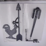 Montague Metal Products 32" Weathervane W/swedish Iron Rooster WV-276-SI. Fixed Price $64.99.