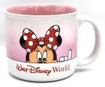 Walt Disney World Coffee Mug Ceramic Minnie Mouse Peek Boo Pink Cup 14 Oz. Fixed Price $19.98.