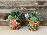 Handcrafted Mini 4-5 Tall Talavera Style Clay Planter Painted Pot. Fixed Price $11.75.