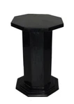 24"H 15" Diameter Black Marble Stand Table Top Base Handcrafted Home Furniture. Fixed Price $1295.55.