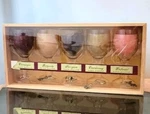 Wine Glasses With Charms Chesapeake Bay Hand Poured Candles Wood Box. Fixed Price $28.20.