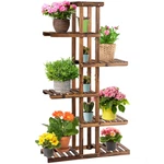 Giantex Wooden Plant Stand 7 Tier Flower Rack Shelf Holder For 11 Pots. Fixed Price $43.82.