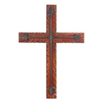 19" Wood And Iron Wall Cross By Wings Of Devotion. Fixed Price $29.95.