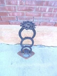Iron Stand 3 Horseshoes Planter Plate Cultivator Sweeps Western Garden Decor. Fixed Price $15.99.
