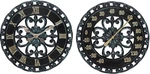 Verdigris Wall Clock & Thermometer Set - Perfect For Home Garden Decor. Fixed Price $108.88.