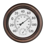 Pure Garden Wall Thermometer Hygrometer Gauge 8 In. Indoor Outdoor Bronze Brown. Fixed Price $44.77.