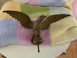 Vintage American Flying Eagle Flag Pole Topper Finial 11 Wingspan (threaded). Fixed Price $115.00.