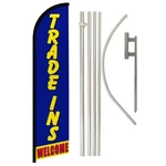 Trade Ins Welcome Full Curve Windless Swooper Flag Pole Kit Car Dealership. Fixed Price $80.95.