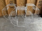 Lot Of 1 Vintage Mid Century Atomic Round Metal Wire Plant Stand 6 Shelves White. Fixed Price $189.95.