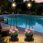 2-PACK Solar Lights With Plant Stands, 40.75'' Powered Outdoor Floor La.... Fixed Price $99.91.