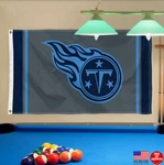 Tennessee Titans 3'X5' Logo 3X5 Banner New Man Cave Flags Grey Up.. Fixed Price $11.97.