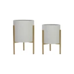 Aspire Home Accents 7944 Gianna Modern White Planters (set Of 2). Fixed Price $42.00.