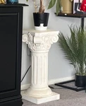 Roman Greek Style Pillar Pedestal Column Faux Stone Plant Stand Sculpture 21.5". Fixed Price $159.89.