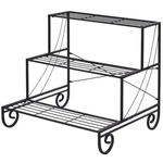 3 Tier Outdoor Metal Garden Planter Holder Shelf - Color: Black. Fixed Price $157.49.