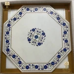 Majestic Octagonal Marble Red Floral Tabletop Accent Handmade 48. Fixed Price $2123.30.
