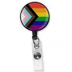 Progress Pride Flag Lgbtq Retractable Badge Clip Holder Reel Lanyards. Fixed Price $24.06.