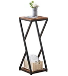 Tall Plant Stand Indoor Conceptual Design 2-TIER Pedestal With Metal Ba.... Fixed Price $49.09.