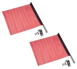 (2) Ez Mount Warning Flag Red 18" X Spring Loaded Quick Easy Disconnect. Fixed Price $67.99.