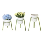 Urban Garden Planter With Stand, 3 Set-gray Flower Pots Green Different H.... Fixed Price $61.88.