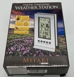 New: Mitaki Indoor Weather Station Clock Alarm With Snooze Calendar. Fixed Price $12.00.
