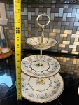 Wood Sons 3 Tier Alpine White Dessert Cupcake Or Stand Bone China. Fixed Price $54.19.