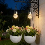 2 Packs Hanging Planters Basket For Outdoor Plants, Solar Wit.... Fixed Price $46.79.