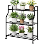 Plant Stand Indoor & Outdoor 3-TIER Metal Shelf With Adjustable Level.... Fixed Price $38.69.