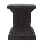 18 In. Aged Charcoal Cast Stone Fiberglass Pedestal. Fixed Price $178.64.
