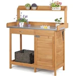 Outdoor Potting Bench Table Work Station Garden Planting With Cabinet & Drawer. Fixed Price $99.74.