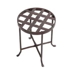 Small Round Table Flowers Plant Stand, 12 In. Tall, Roman Bronze Powder Coat Fin. Fixed Price $95.44.