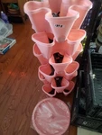 6 Tier Stackable Pot Strawberry Tower Flower Vegetable Planters Vertical Pink. Fixed Price $37.50.