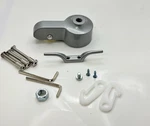 Flag Pole Repair Kit Gray Aluminum Truck Cleat Nylon Pulley Clips 2". Fixed Price $13.00.
