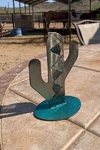 Rustic Southwestern Saguaro Cactus Tabletop Rain Gauge Metal Art Made Usa!. Fixed Price $40.93.