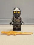 Lego Ninjago Cole Alarm Clock 9.5" Jumbo Minifigure Black With Sword 2013. Fixed Price $65.00.