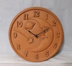 Opus Terracotta Moon Star & Saturn Wall Clock. Fixed Price $34.95.