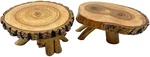 Tj Global Rustic Small Tree Trunk Slices Plant Stand, Mini Wooden Stool.... Fixed Price $15.74.