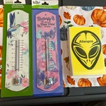 2- Vertical Thermometer 10INCH Numbers Garden Coll. Fixed Price $19.99.