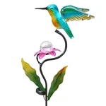 Hongland 46 Inch Solar Hummingbird Lights, Garden Decor With Cracked Gl.... Fixed Price $50.79.