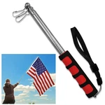 5FT Hand-held Collapsible Flag Pole (red) Perfect For Tour Groups & Events. Fixed Price $12.95.