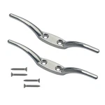 Huouo 2 Pcs Flagpole Cleat Hook 6 Inch Silver Cast Hardware For Rope. Fixed Price $13.96.