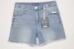 Democracy Ab Solution High Rise Cascading Shorts Clean Finish Fray Hem Blue. Fixed Price $33.29.