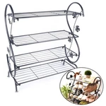 4 Tier Metal Stand Garden Decor Planter Holder Flower Pot Shoe Shelf Rack. Fixed Price $33.81.