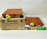 Vigoro Wood Lattice Plant Caddy With Wheels And Lock 12X12 Inches - New 4 Pack. Fixed Price $49.99.