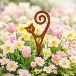 Cat Garden Stake Rust-resistant Powder-coated Metal Plant Pick For Indoor & Ou. Fixed Price $21.60.