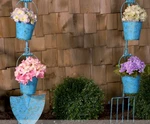 Plow And Hearth Set Of 2 Garden Tool Wall With Bucket Planters. Fixed Price $19.99.
