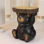 13.5" Bear Cub Garden Statue Plant Stand W/solar Light Yard Patio Side Table. Fixed Price $117.51.