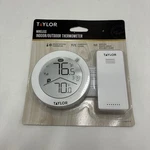 Taylor Digital Wireless Round Indoor Comfort Level Thermometer + Clock White. Fixed Price $19.95.