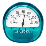 La Crosse 104-106T Teal Indoor/outdoor Thermometer With Magnetic Back. Fixed Price $15.92.