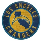 Los Angeles Chargers Round Wood - 12" State Design Indoor Wall Decor. Fixed Price $19.99.